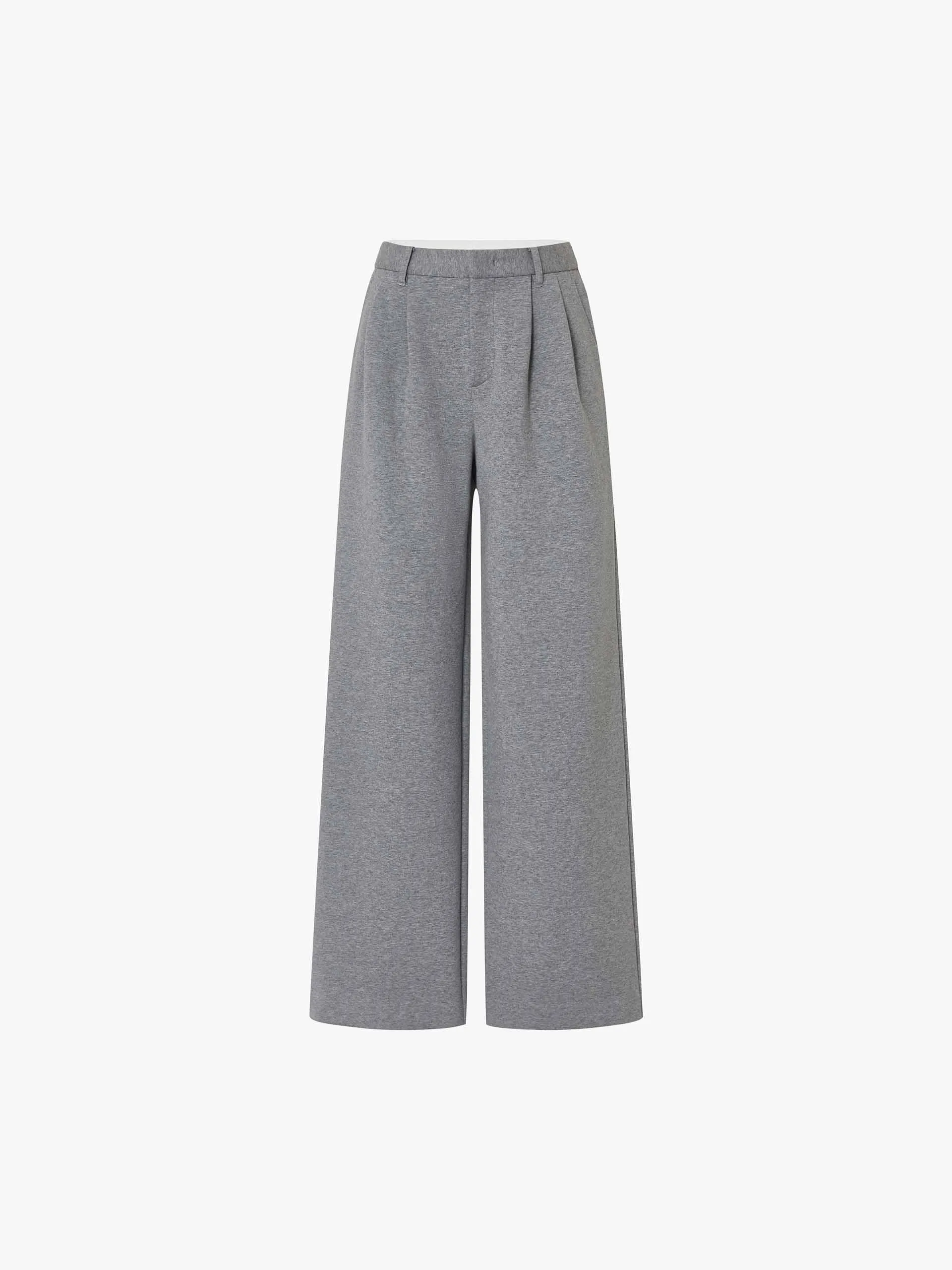 Wide Leg Pleated Sweatpants