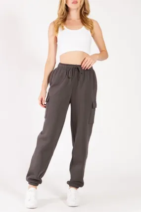 Women's Cargo Sweatpants Oversized Fleece Joggers