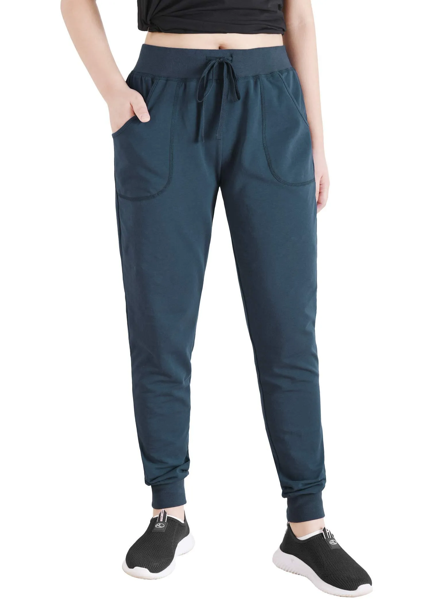 Women's Cotton Joggers Jersey Sweatpants with Pockets