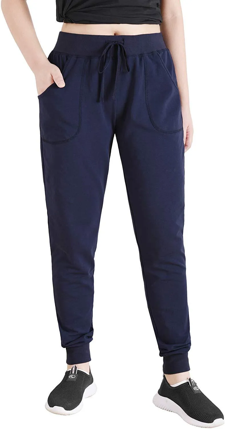 Women's Cotton Joggers Jersey Sweatpants with Pockets