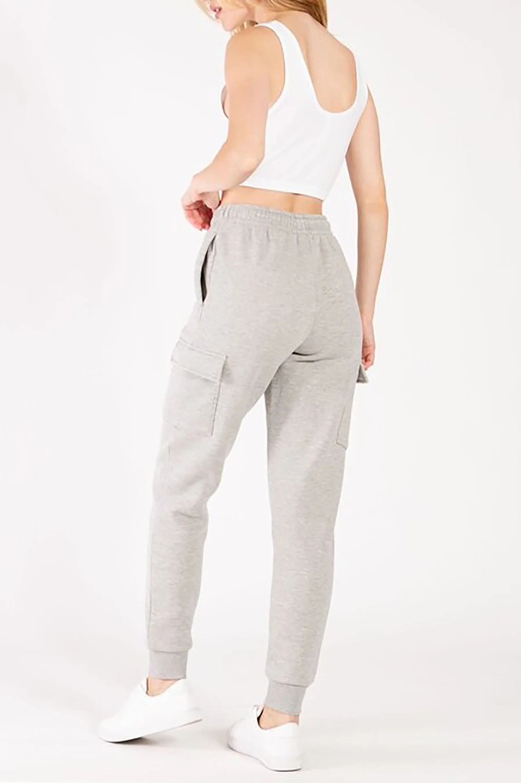 Women's Fleece Cargo Jogger Sweatpants