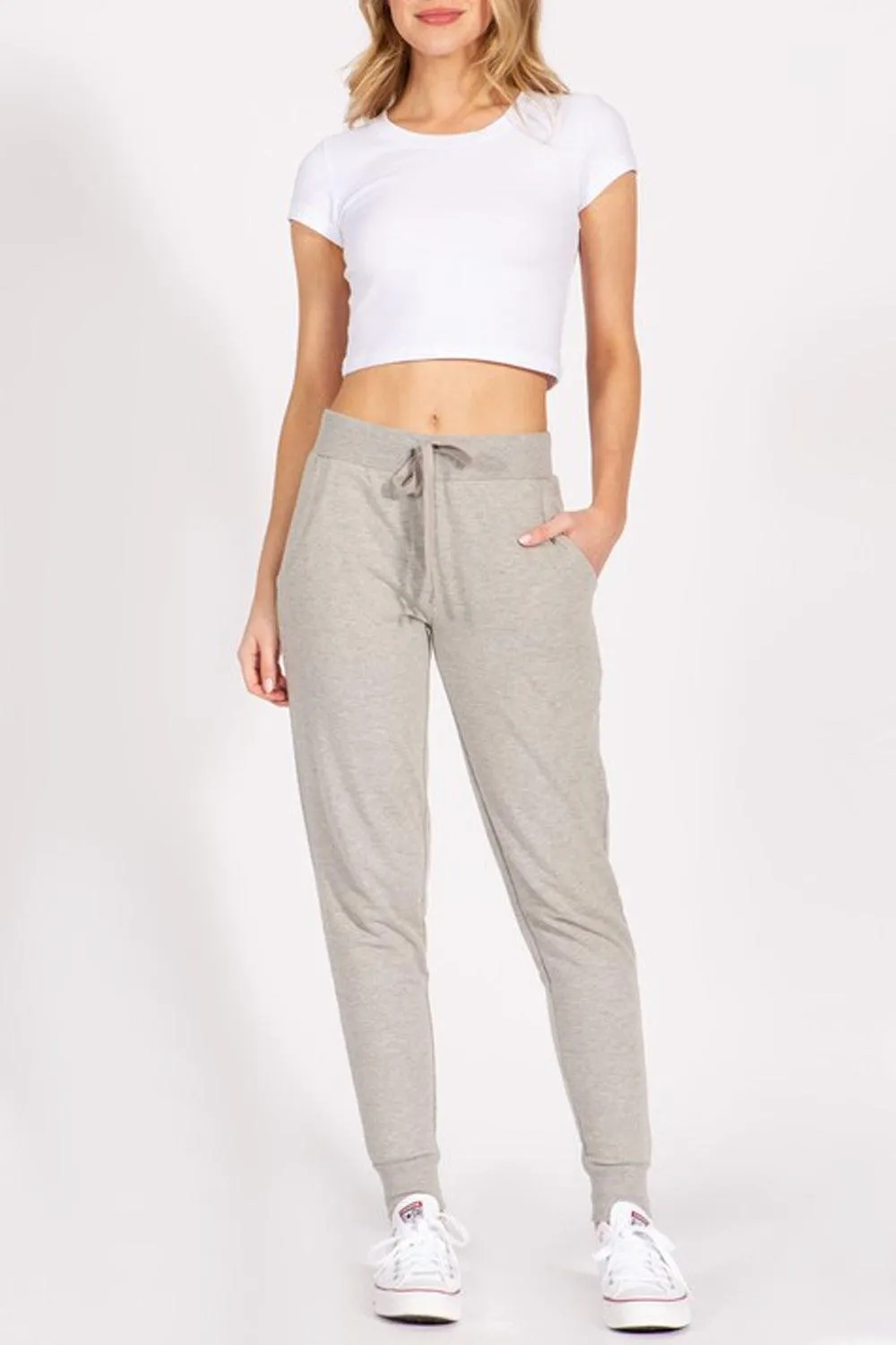 Women's French Terry Jogger Sweatpants?drawstring waistband