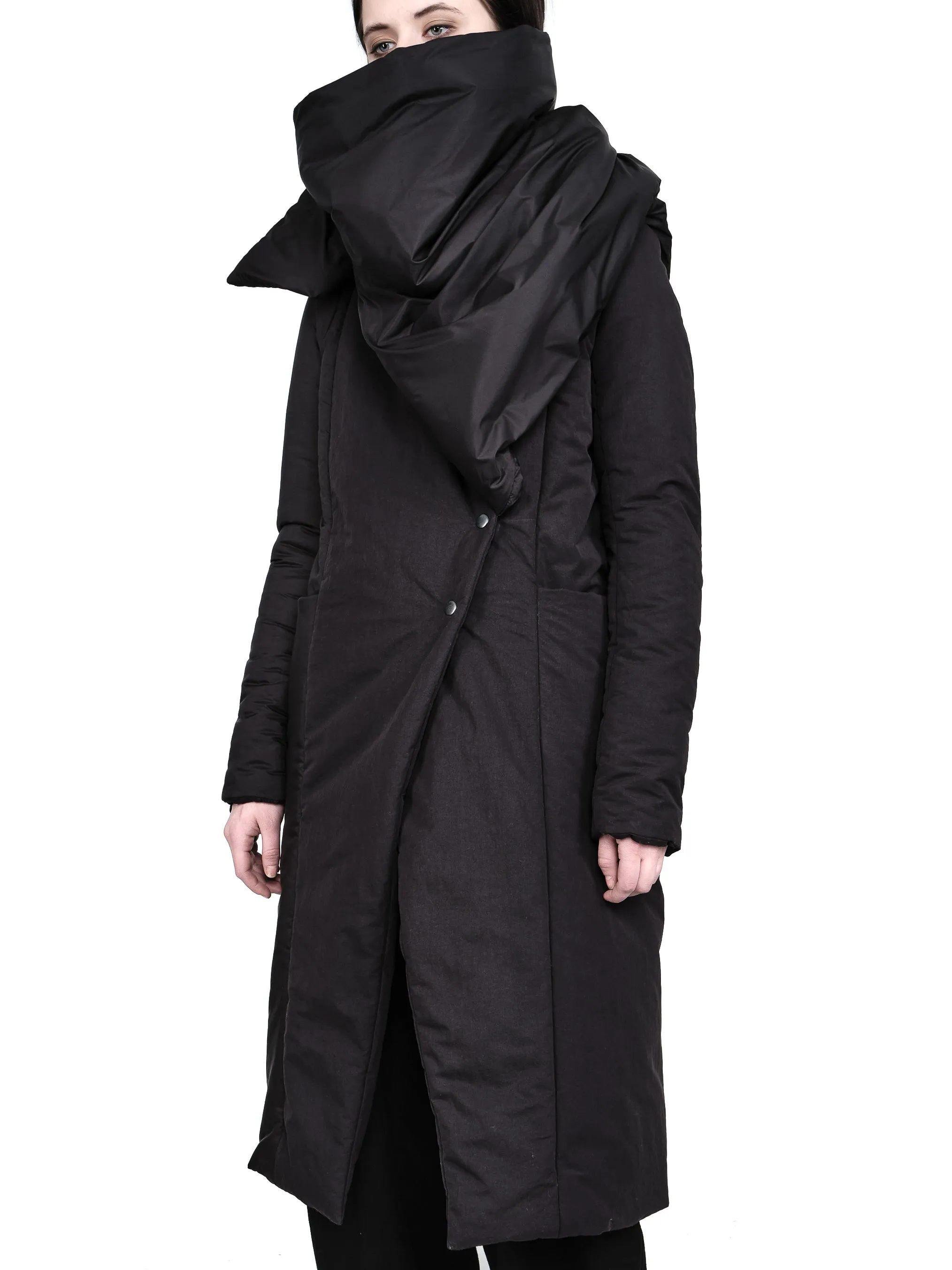 Wrap-Front Padded Coat