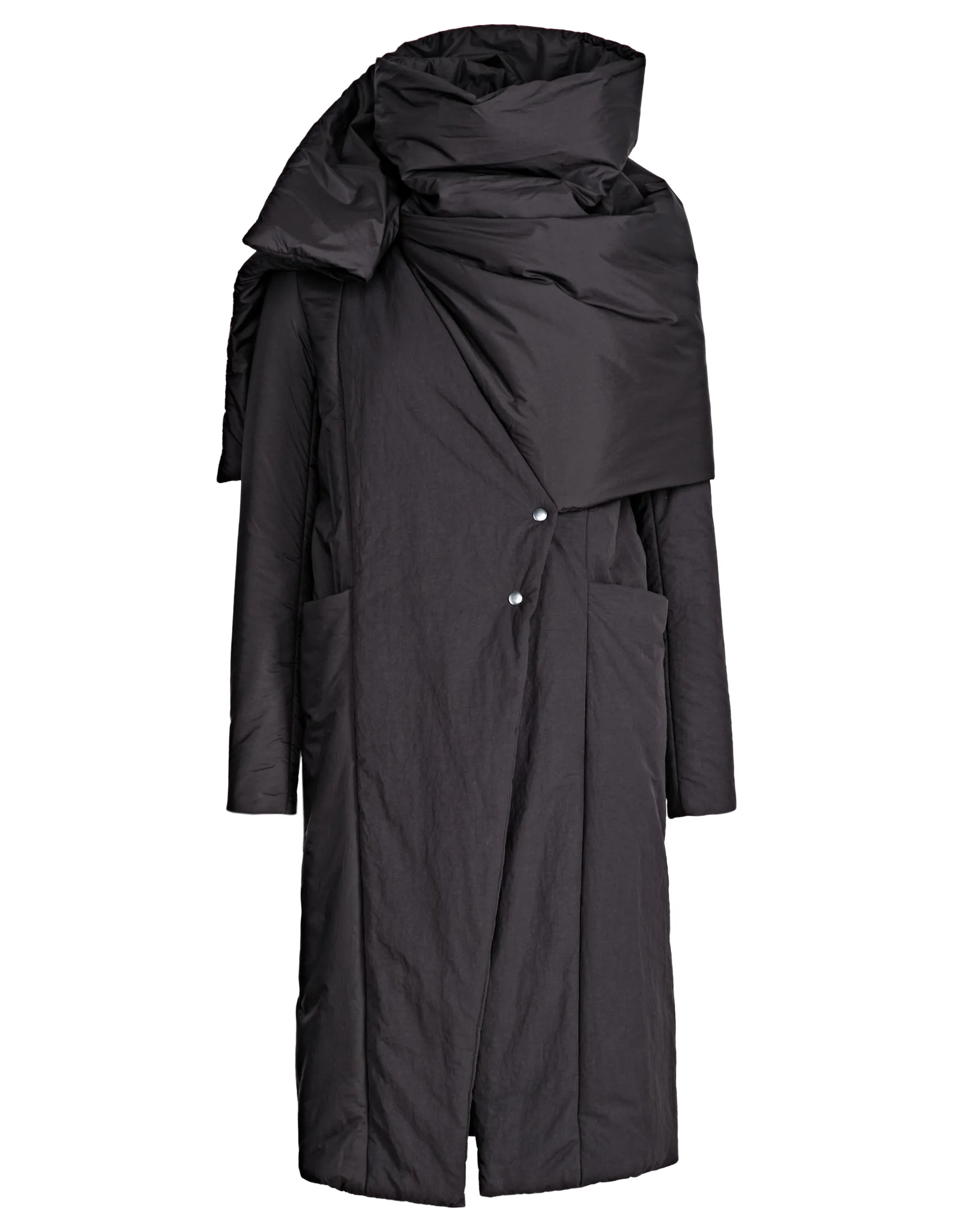 Wrap-Front Padded Coat