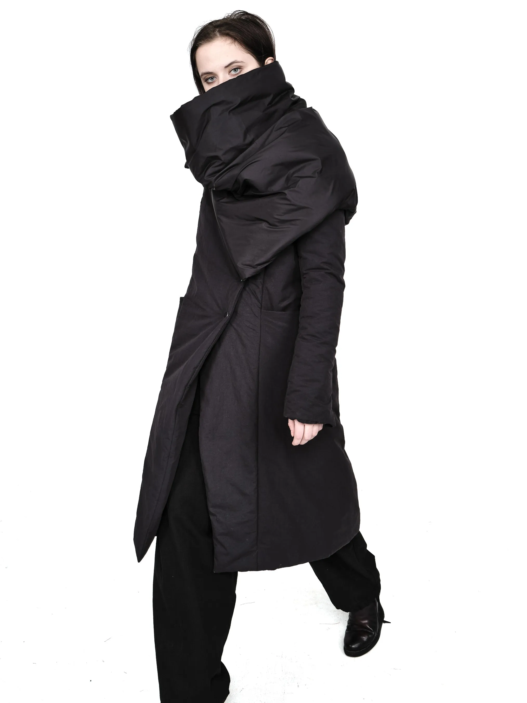 Wrap-Front Padded Coat