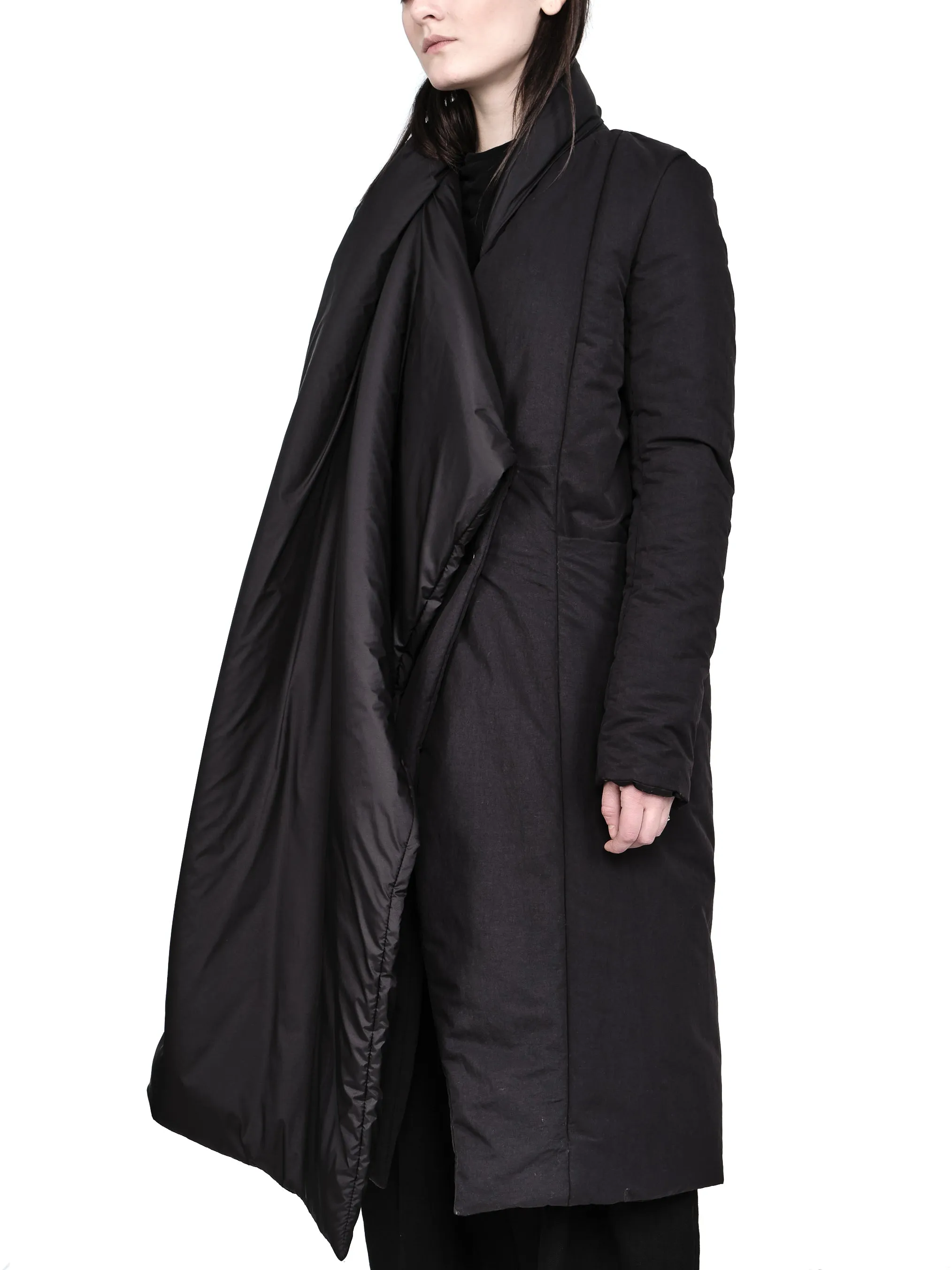 Wrap-Front Padded Coat